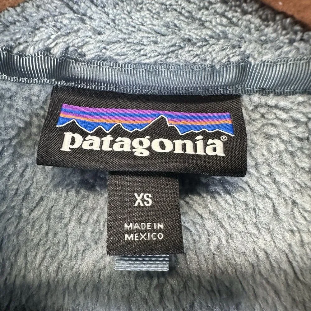 PATAGONIA‎ Womens Bluish Gray Re-Tool Snap-T Polartec Pullover Fleece Jacket XS